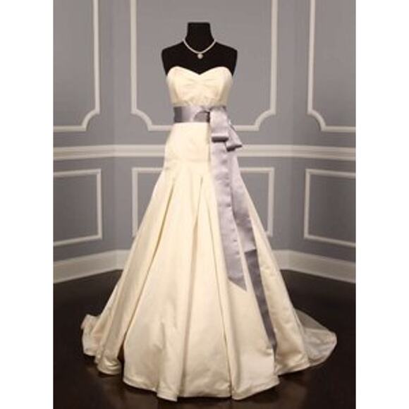 Pewter Grey Double Faced Satin Ribbon Sash Belt for Dress 2 3/4\
